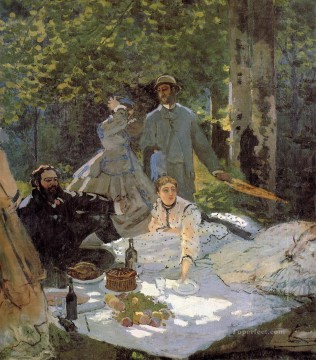 entra Pintura al %C3%B3leo - Almuerzo sobre la hierba Panel central Claude Monet